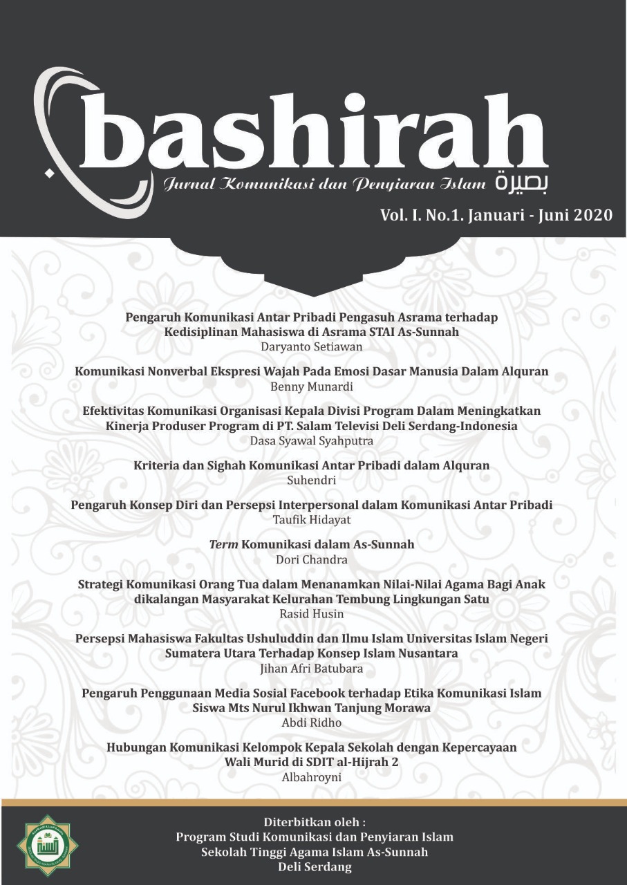 Bashirah: Jurnal Komunikasi dan Penyiaran Islam